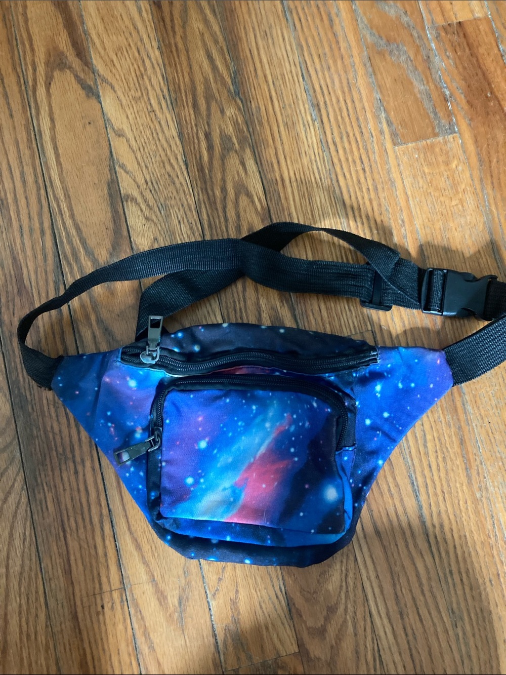 Galaxy Print Blue Waist Bag (Fanny Pack)